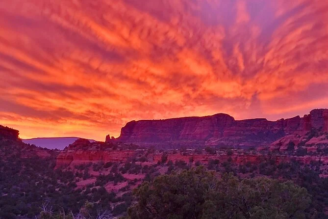 Shopping in Sedona Arizona near red rock views at sunset